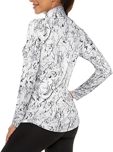 LURANEE Womens UPF 50+ Long Sleeve 1/4 Zip Pullover Athletic Hiking Running Workout Tops - Image 3