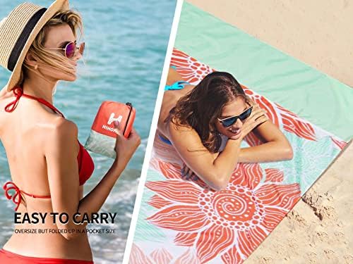 Beach Blanket Waterproof Sandproof Extra Large Beach Mat 79" X 83"/120"x108"for 1-8 Adults Quick Drying Durable Outdoor Picnic Mat for Beach Travel Camping Hiking - Image 5
