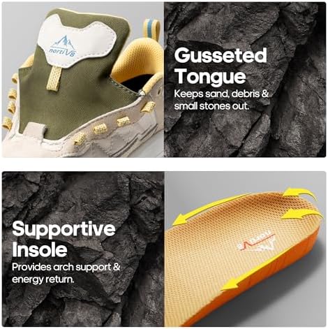 NORTIV 8 Women's Waterproof Hiking Shoes with Arch Support Outdoors Leather Walking Trekking Camping Tennis Workout Cross Training Sneakers Wicklow - Image 4