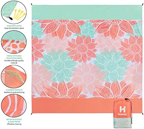 Beach Blanket Waterproof Sandproof Extra Large Beach Mat 79" X 83"/120"x108"for 1-8 Adults Quick Drying Durable Outdoor Picnic Mat for Beach Travel Camping Hiking - Image 3