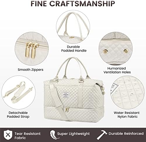 LOVEVOOK Travel Duffle Bag,Weekender Bags for Women with Shoe Compartment,Carry on Overnight Bag with Toiletry Bag,Gym Duffel Bag with Wet Pocket, Hospital Bags for Labor and Delivery - Image 5