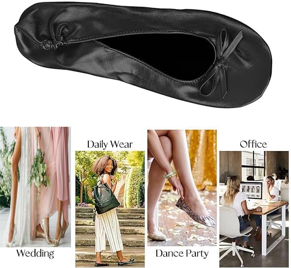 Women's Foldable Dance Shoes Ballet Flats - Image 3