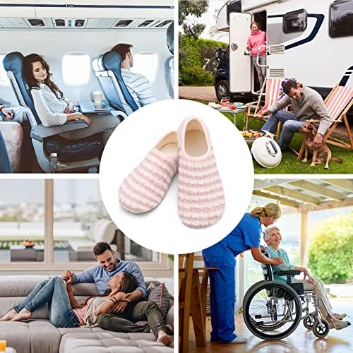 Fires Womens Mens Slippers with Rubber Sole Soft-Lightweight House Slipper Socks Around House Shoes Non Slip Indoor/Outdoor - Image 6