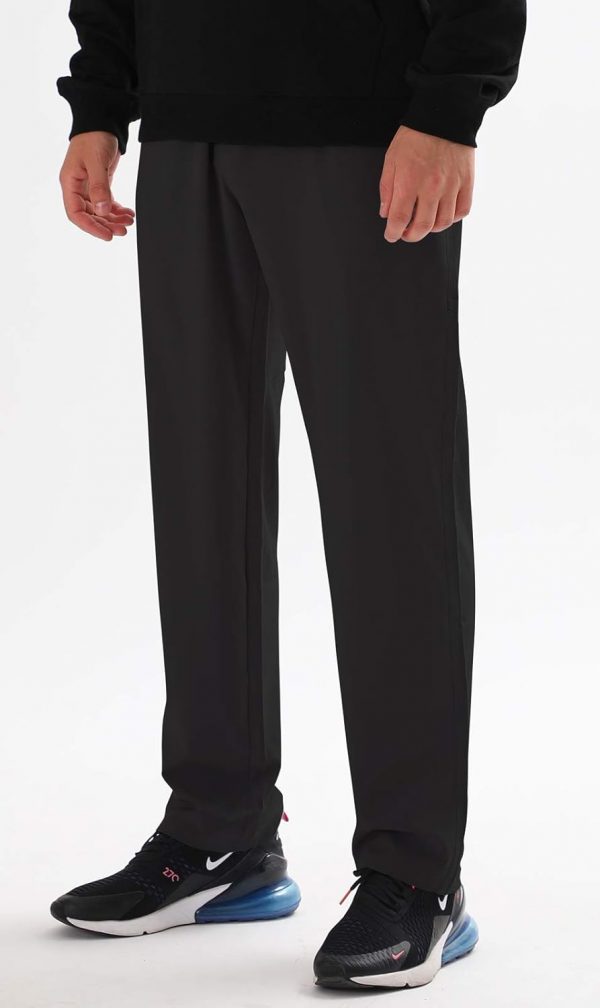 AIRIKE Men's Elastic Waist Hiking Pants Water Resistant Quick-Dry Lightweight Outdoor Sweatpants with Zipper Pockets - Image 4