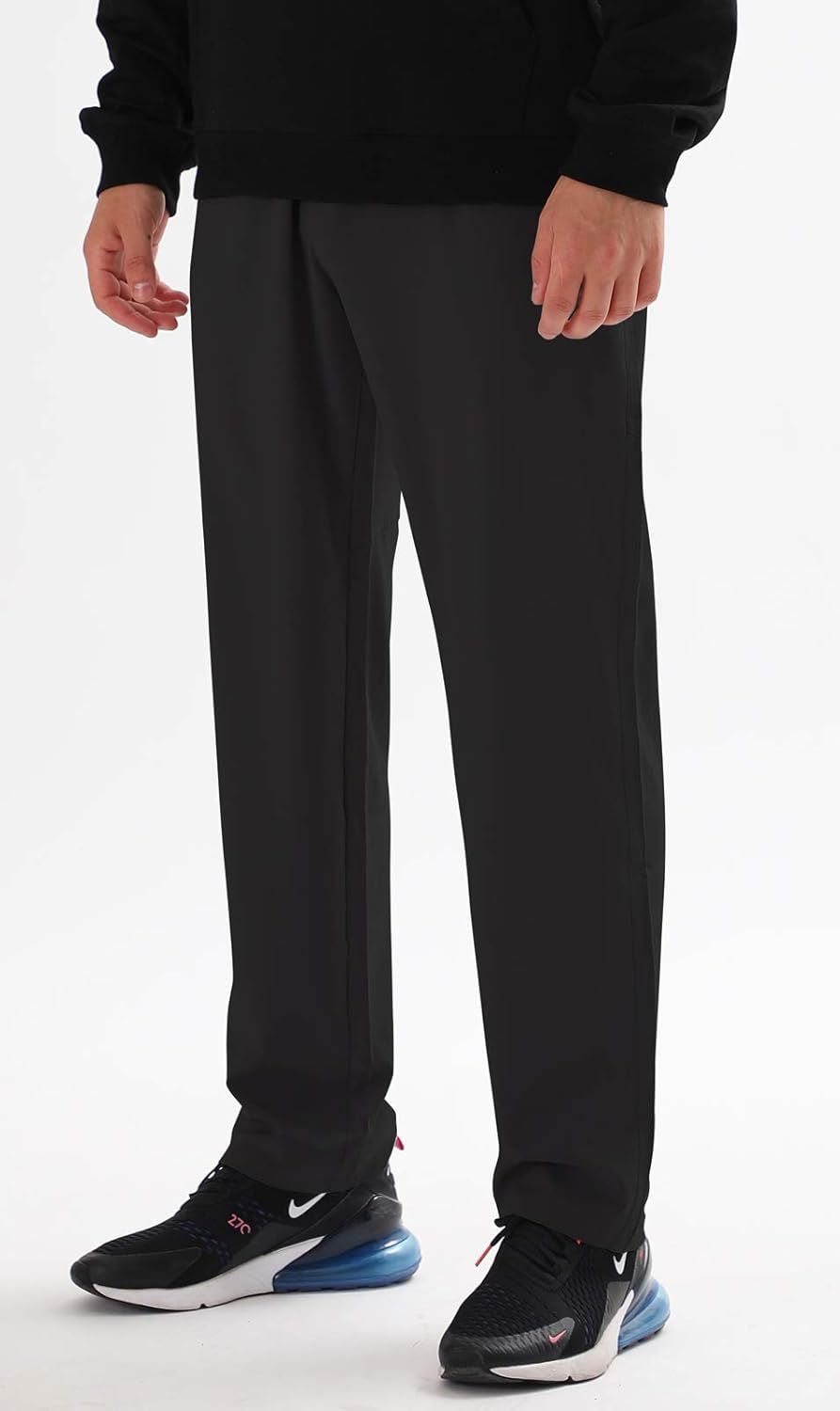 AIRIKE Men's Elastic Waist Hiking Pants Water Resistant Quick-Dry Lightweight Outdoor Sweatpants with Zipper Pockets - Image 4