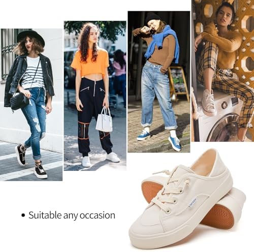 hash bubbie Women's Slip on Shoes Canvas Shoes Non Slip Fashion Sneakers for Women Low Top Loafers - Image 4