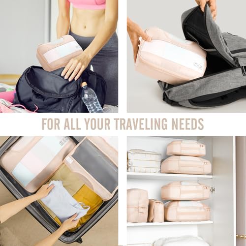 Veken 8 Set Packing Cubes for Travel, Gifts for Women Mom, Suitcase Organizer Bags for Luggage with Hanging Toiletry Bag and Shoe Bag, Vacation Essentials Travel Accessories for Cruise Ship - Image 7