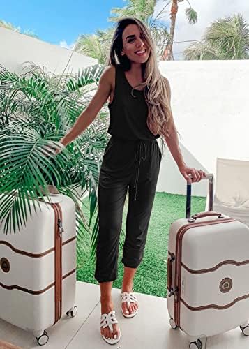 PRETTYGARDEN Women's Two Piece Outfit Sets Casual Summer Sleeveless Crewneck Tops and Sweatpants Active Tracksuit Lounge Wear - Image 2