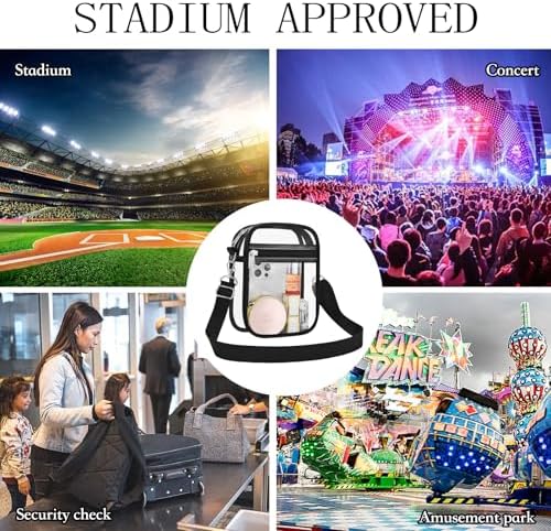 USPECLARE Clear Purse Stadium Clear Messenger Bag Stadium Approved for Men and Women Clear CrossBody Bag - Image 7