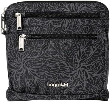 Baggallini Securtex Anti-Theft Crossbody 8.25" Small / 10" Large Travel Purse with RFID Card Slots & Cut-Resistant Strap