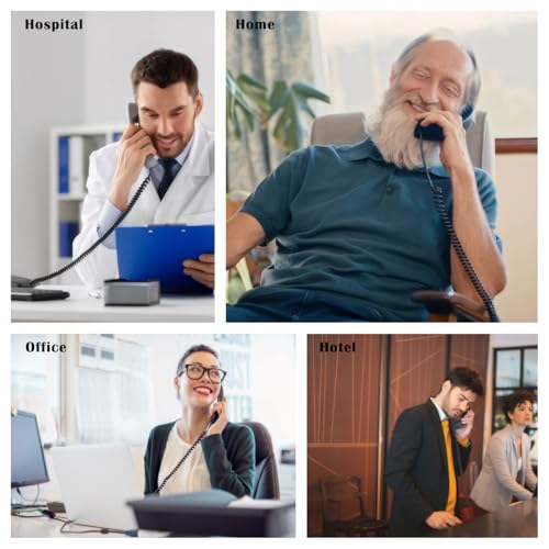 Uvital Telephone Handset Cord Detanglers, 2 Pack Landline Handset Cord Cable 10Ft Uncoiled(1.2 Ft Coiled) and 2 Pack Anti-Tangle Telephone Cord Untangler 360 Degree Rotating Swivel Cord(Black) - Image 9