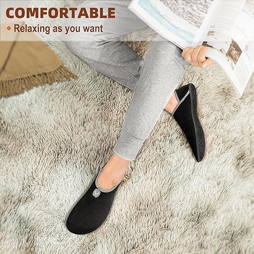 BULLIANT Women Slippers Socks, Slip on Shoes for Women Barefoot Yoga Shoe Comfortable Stretch Fit - Image 6