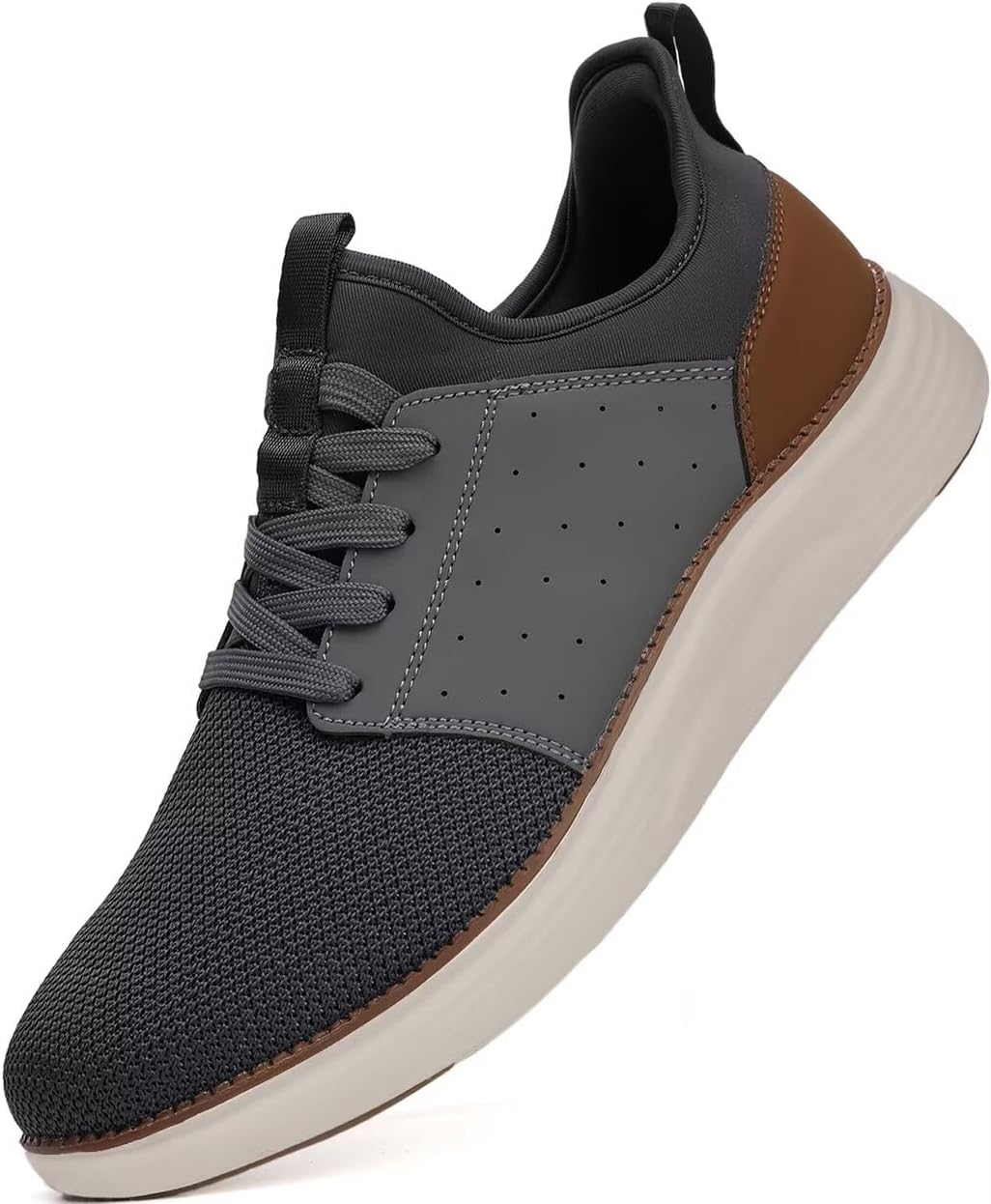 Men Casual Dress Shoes Laceless Comfortable Fashion Sneakers Lightweight Breathable Walking Shoes Gym Tennis Athletic