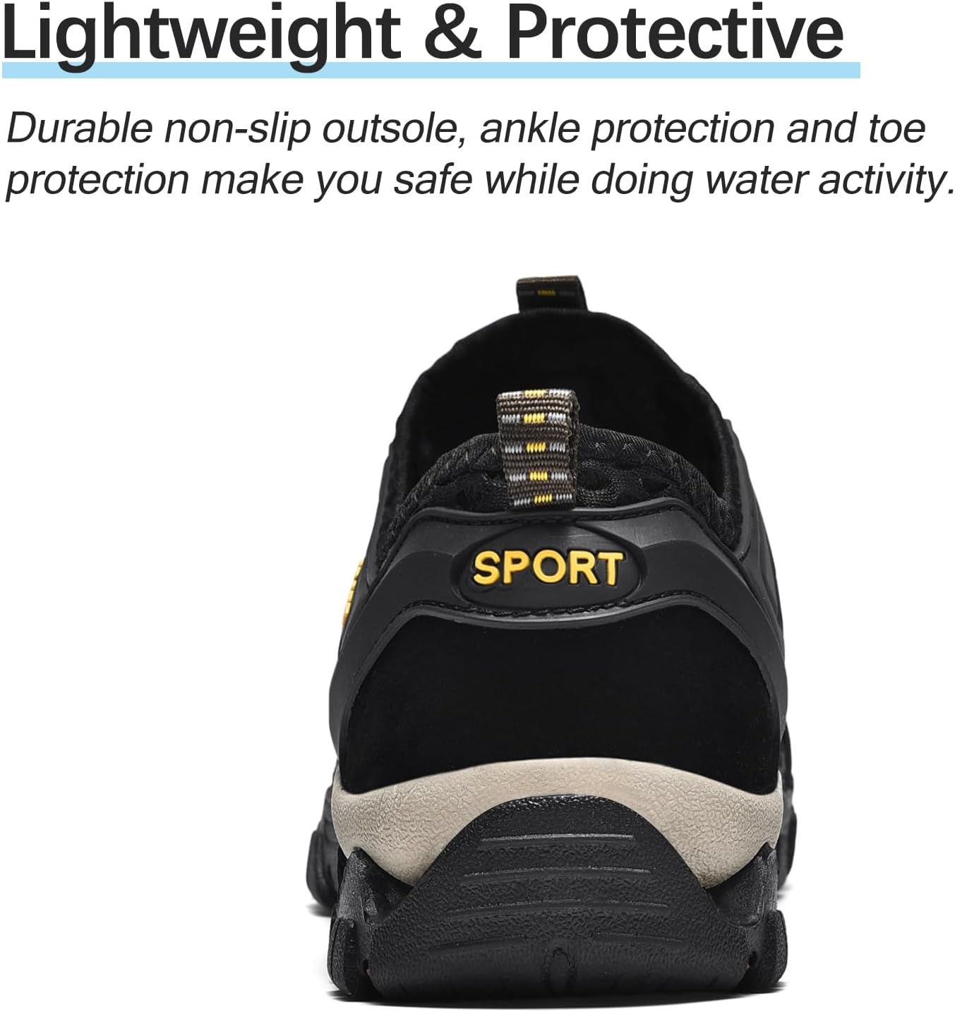 Water Shoes Men Quick Drying Outdoor Hiking Barefoot Boat Footwear Aqua Shoes for Water Sport Waders Diving Hiking Sailing Travel Beach Wading Swimming Fishing Kayaking - Image 5