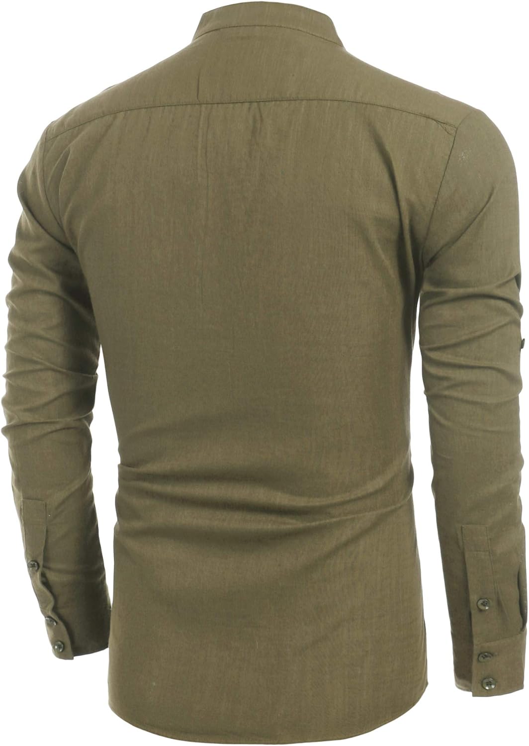 COOFANDY Men's Cotton Linen Henley T-Shirts Long Sleeve Hippie Casual Beach T-Shirts - Image 7