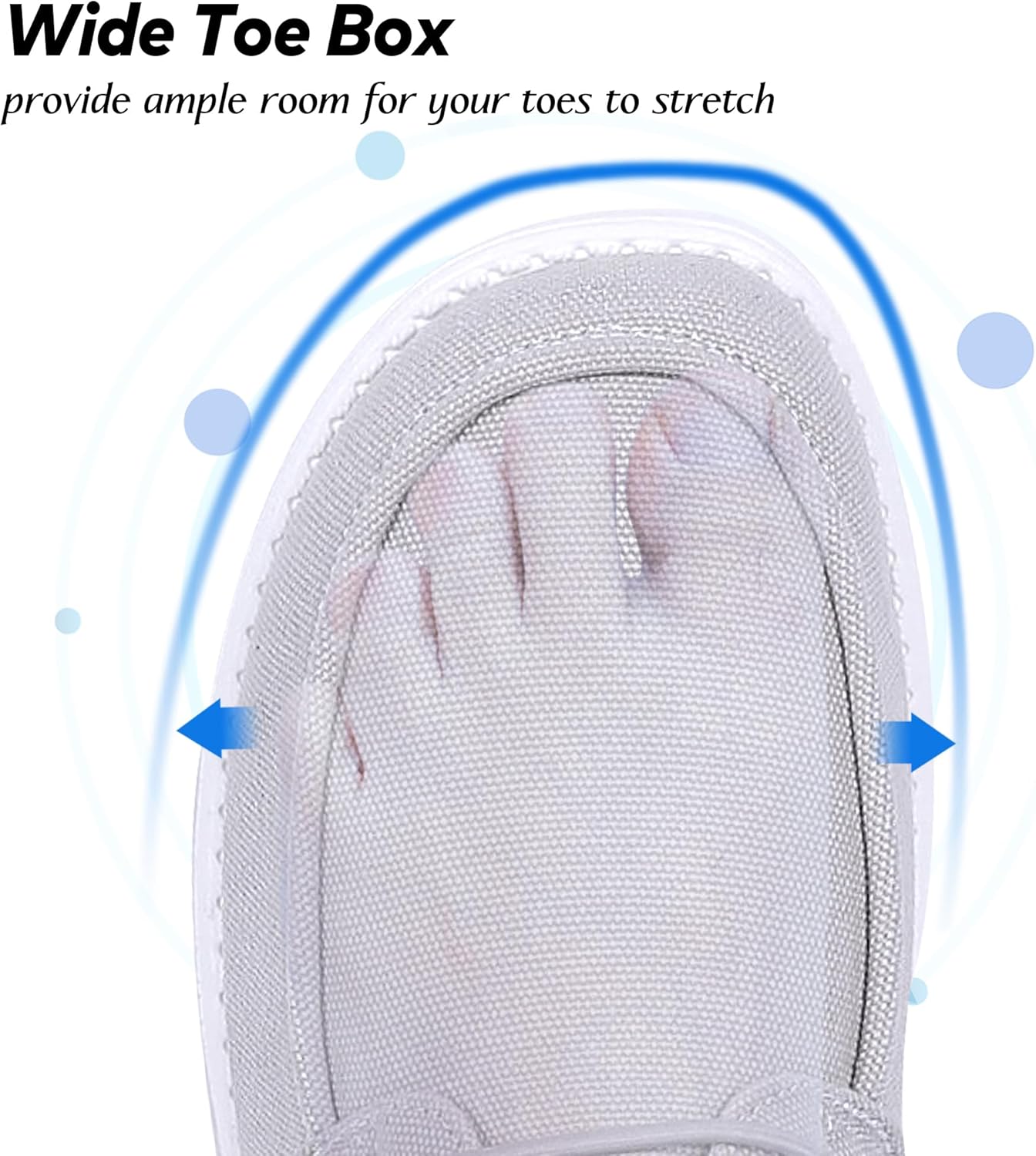 ASITVO Mens Wide Canvas Loafers Slip on Big Size Walking Shoes Width Toe Box Casual Dress Shoes - Image 3