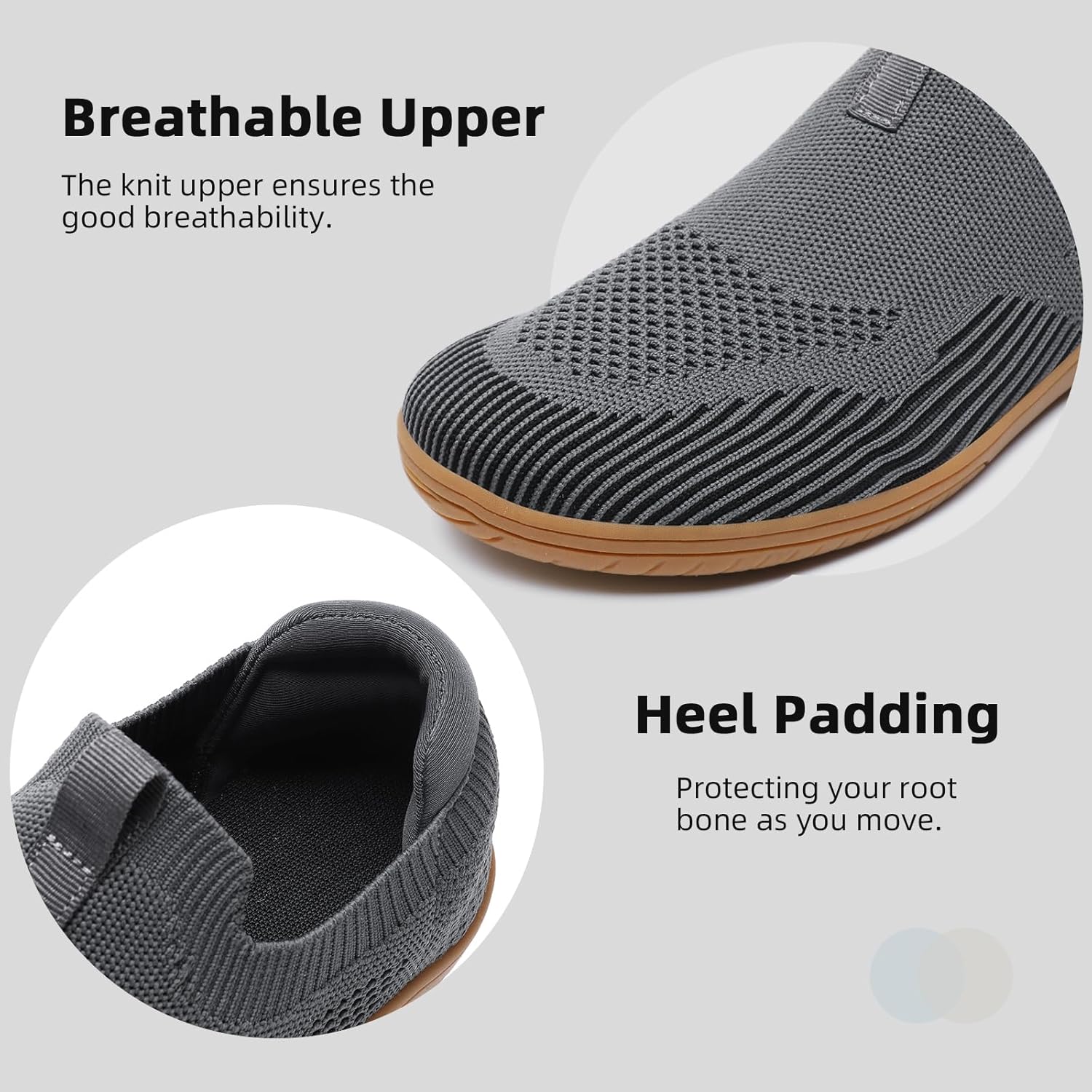 Slip-on Barefoot Shoes Men Minimalist Wide Toe Zero Drop Walking Shoes Lightweight Barefoot Feel & Breathable for Walking Running All Day Wear - Image 3