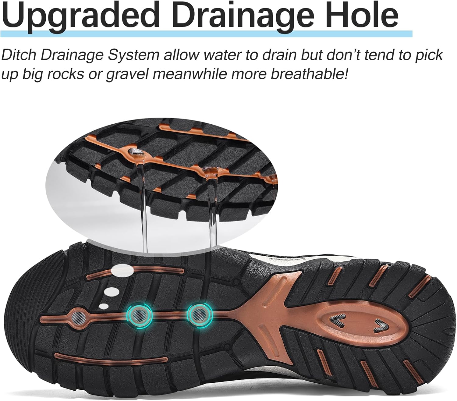 Water Shoes Men Quick Drying Outdoor Hiking Barefoot Boat Footwear Aqua Shoes for Water Sport Waders Diving Hiking Sailing Travel Beach Wading Swimming Fishing Kayaking - Image 2