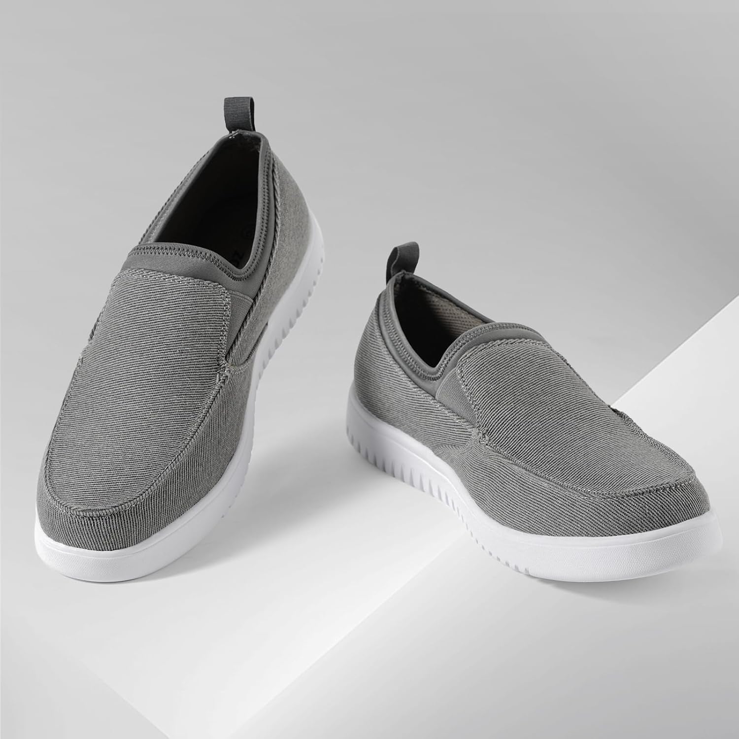 Mens Casual Slip On Shoes - Comfortable Canvas Loafers - Lightweight Boat Shoes for House Outdoor Driving Travel - Image 6