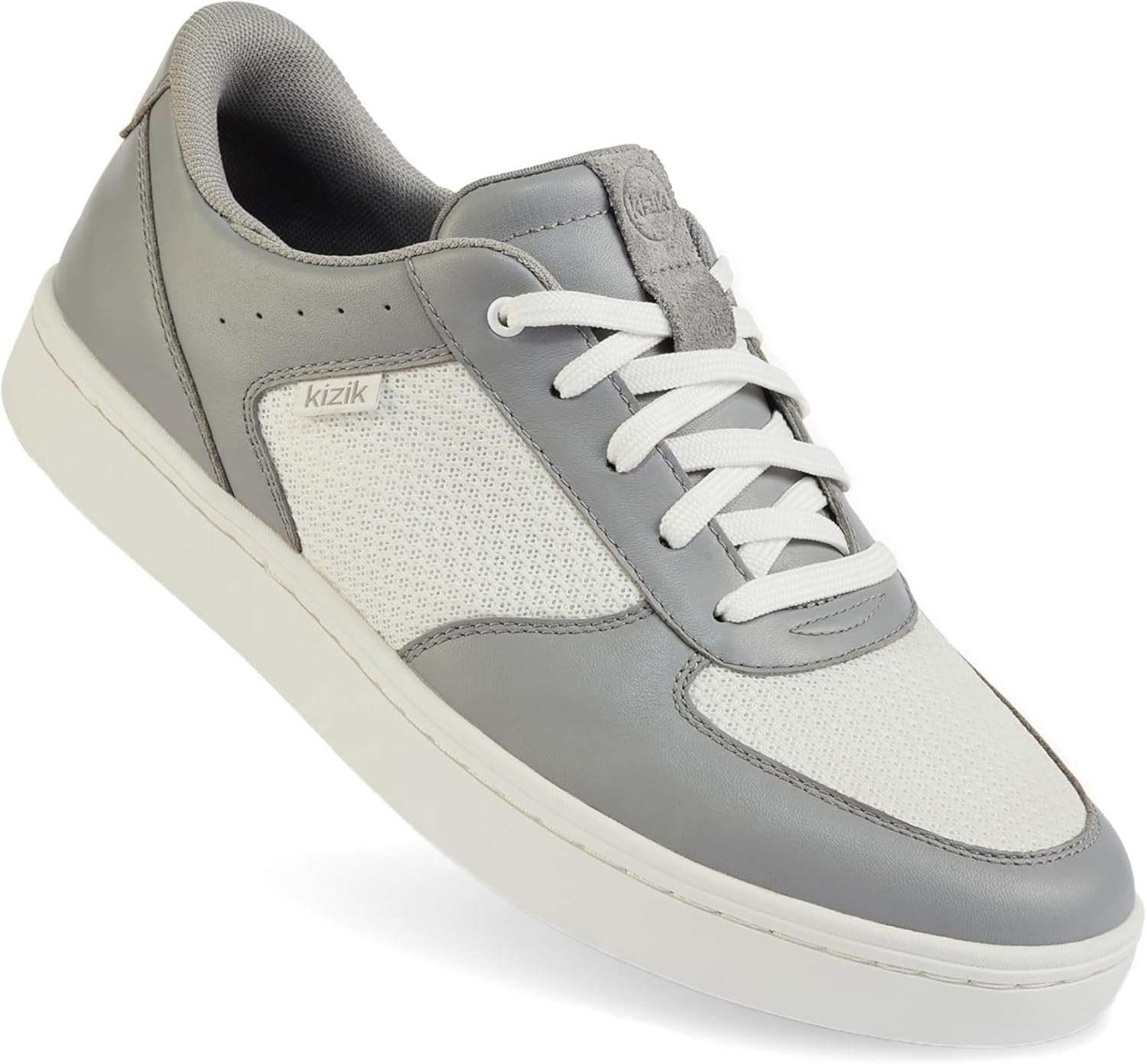 Kizik Oslo Retro-Modern Premium Leather with Mesh Panels Slip On Sneakers - Easy Slip-Ons | Casual Shoes for Men, Elderly | Stylish, Convenient and Orthopedic Shoes for Everyday and Travel