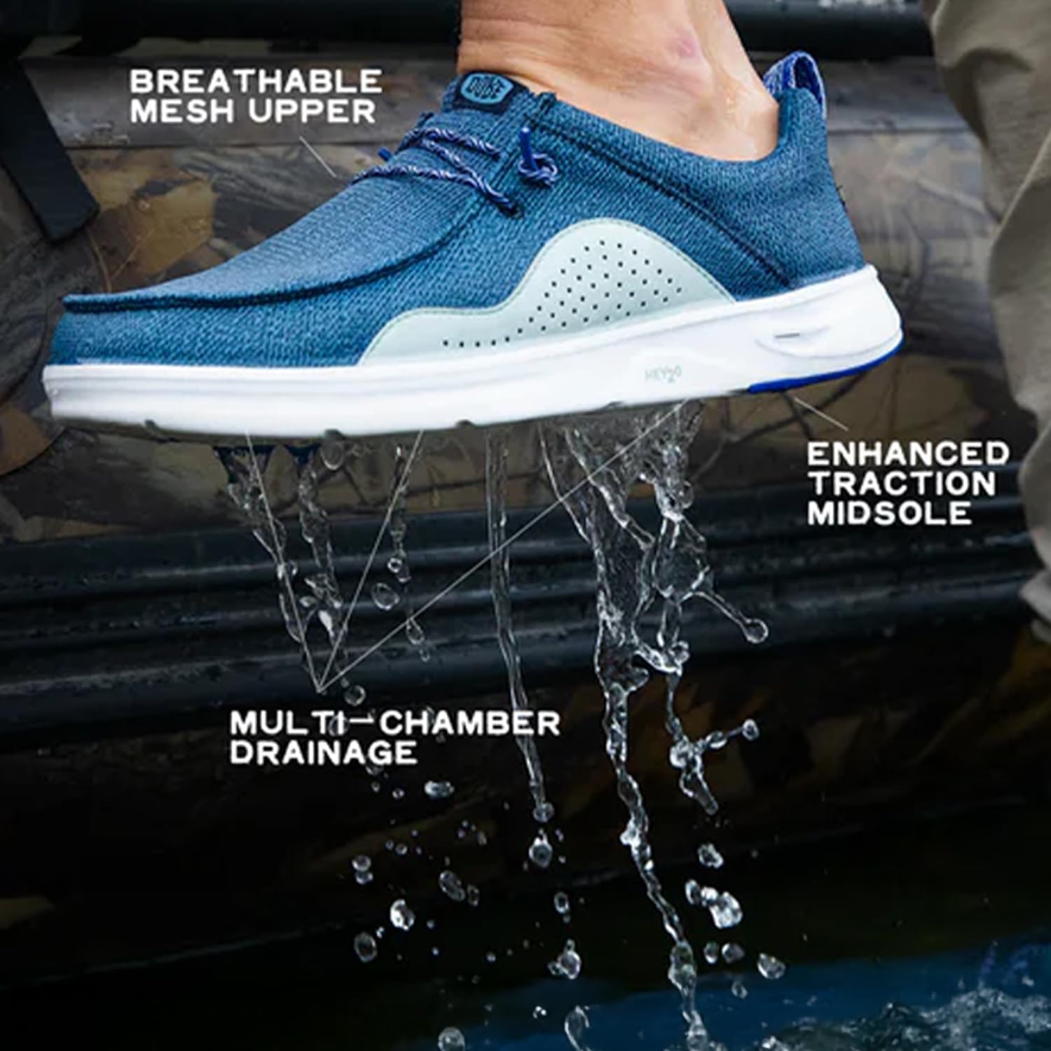 HEYDUDE Wally Hey2O Mesh, Men’s Shoes, Men's Slip-on Loafers, Comfortable & Light-Weight - Image 7