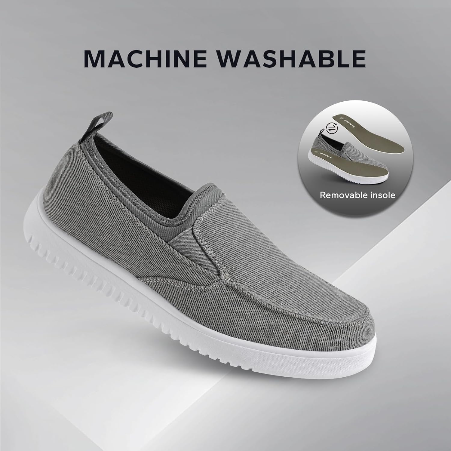 Mens Casual Slip On Shoes - Comfortable Canvas Loafers - Lightweight Boat Shoes for House Outdoor Driving Travel - Image 5