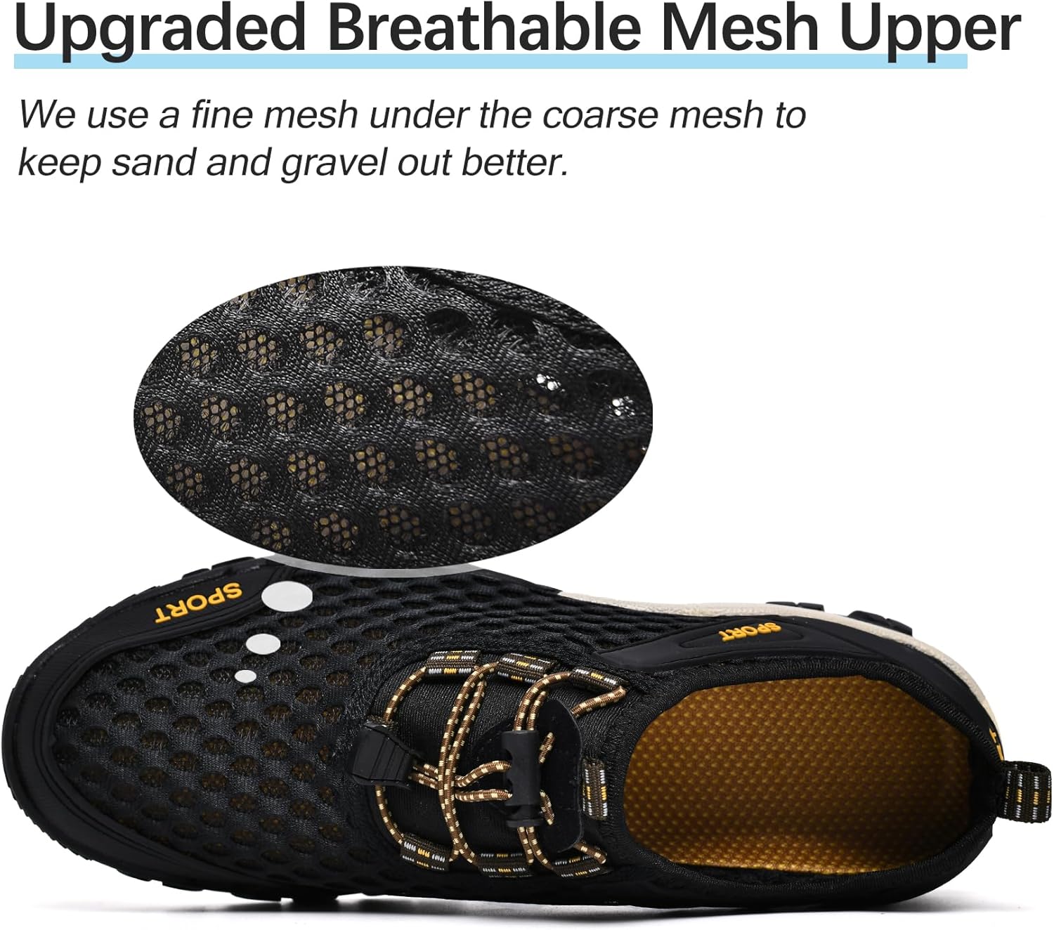 Water Shoes Men Quick Drying Outdoor Hiking Barefoot Boat Footwear Aqua Shoes for Water Sport Waders Diving Hiking Sailing Travel Beach Wading Swimming Fishing Kayaking - Image 4