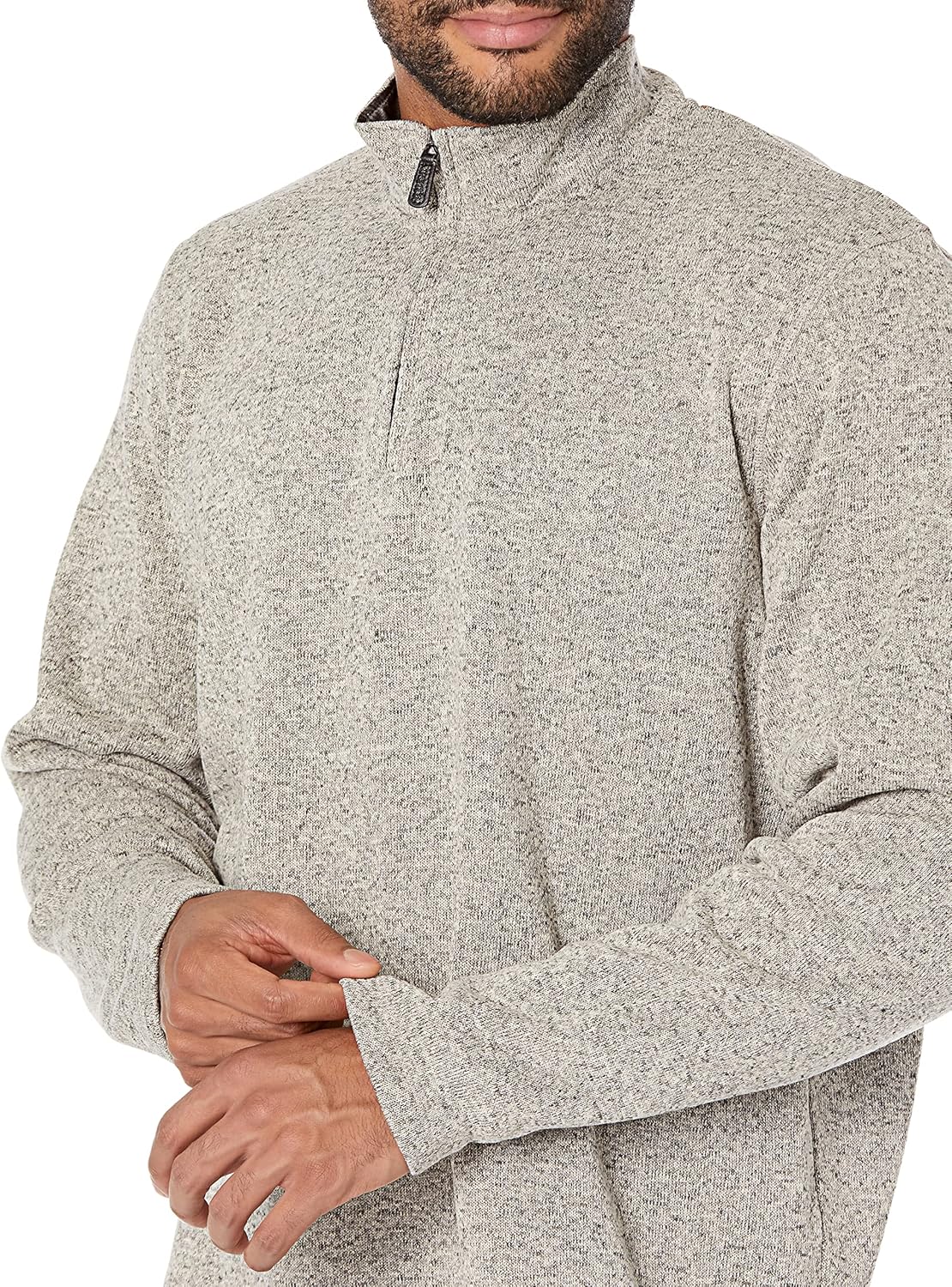 Wrangler Authentics Men's Long Sleeve Fleece Quarter-Zip Sweater - Image 3